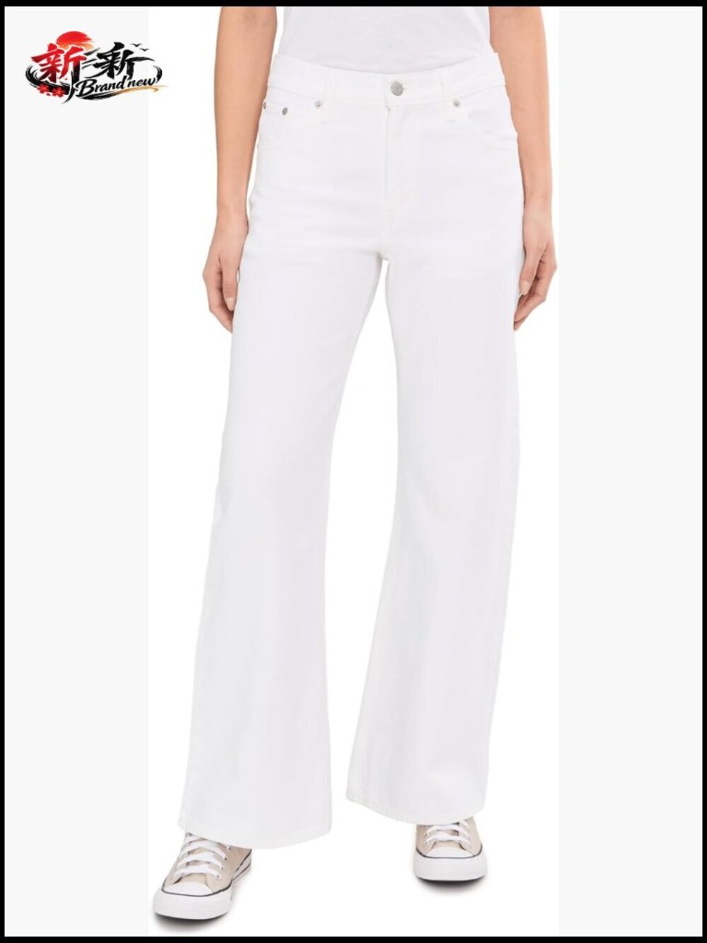 Loose Bootcut Jeans Straight Outer Seam Modern Bootcut Leg Non-Stretch Denim